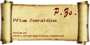 Pflum Zseraldina névjegykártya